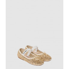 미우미우 송아지 가죽 발레리나 플랫 5F855D