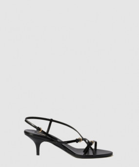 미우미우 에나멜 가죽 버클 샌들 5X342E