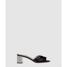 미우미우 악어 무늬 가죽 샌들 5XX477