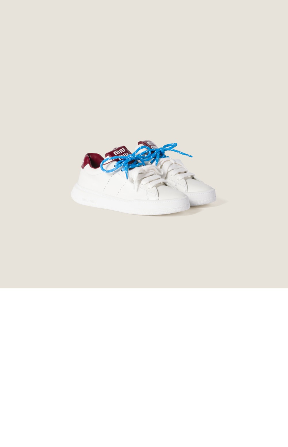 미우미우 가죽 스니커즈 5E387E