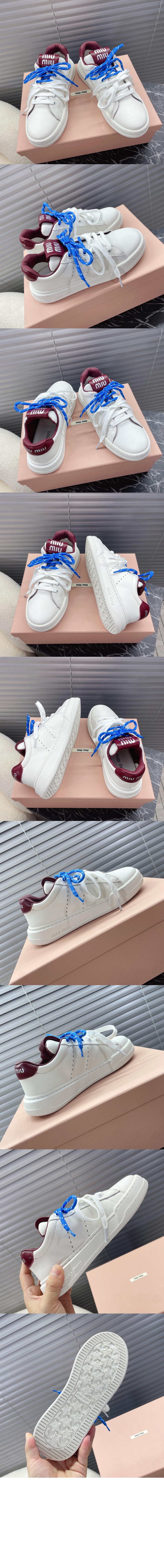 미우미우 가죽 스니커즈 5E387E