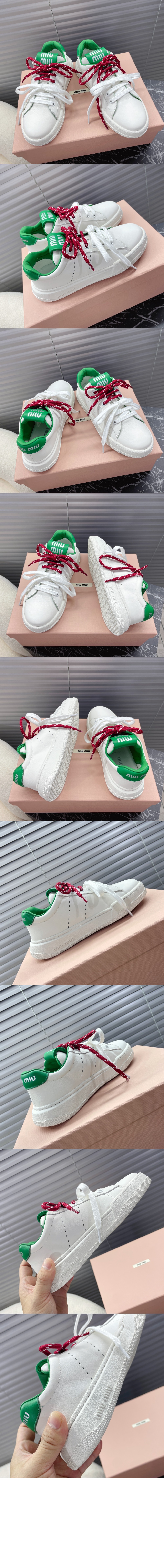 미우미우 가죽 스니커즈 5E387E