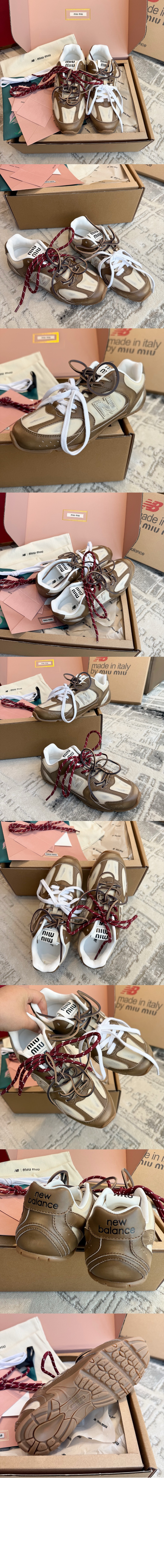 미우미우 530 SL 테코 송아지 가죽 스니커즈 5E165E