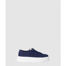 미우미우 로고 장식 데님 스니커즈 5E389E