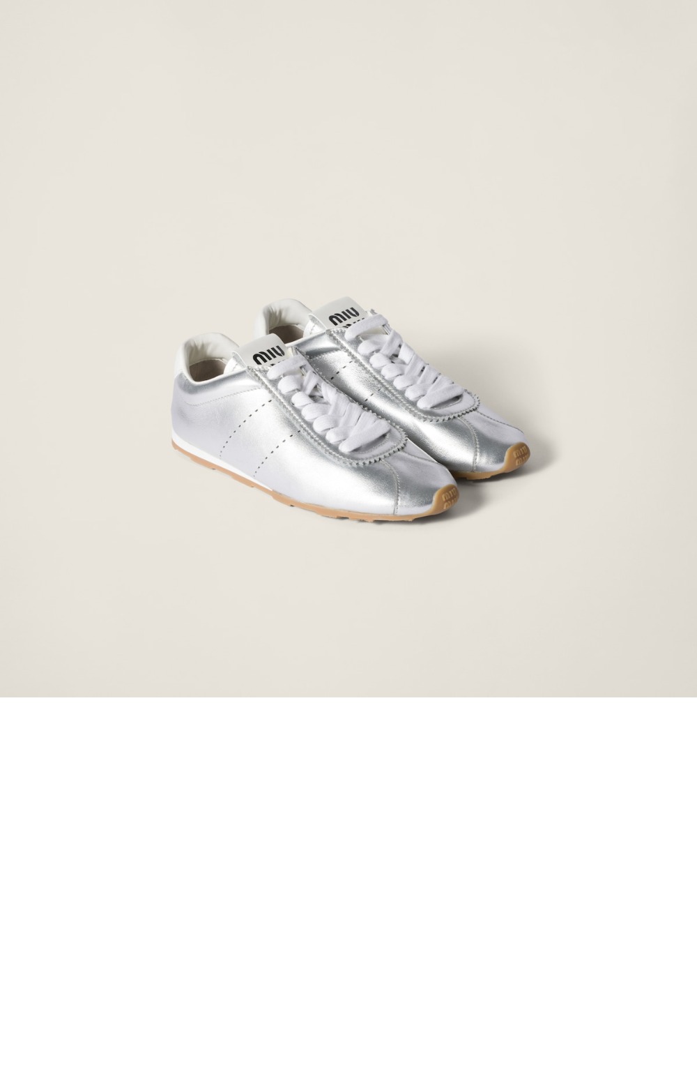 미우미우 플럼 카프스킨 스니커즈 5E114E