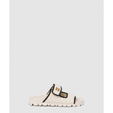 미우미우 크로셰 니트 슬라이드 샌들 5XX641