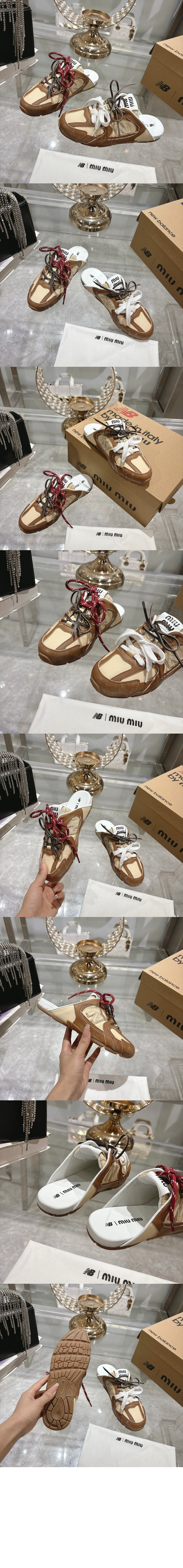 미우미우 송아지 가죽 장식 뮬 5E333E