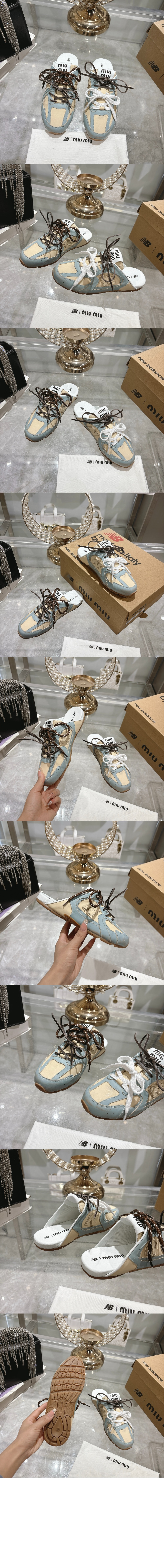 미우미우 송아지 가죽 장식 뮬 5E333E