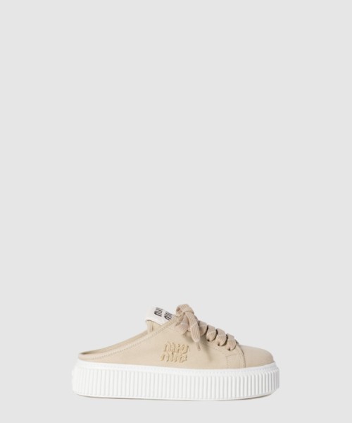 미우미우 데님 스니커즈 뮬 5E390E