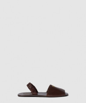 미우미우 Ruches 나파 레더 샌들 5X372E