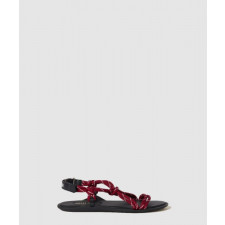 미우미우 Riviere 코드 및 가죽 샌들 5X420E