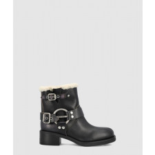 미우미우 시어링 바이커 부츠 5T953D