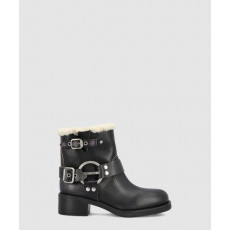 미우미우 시어링 바이커 부츠 5T953D