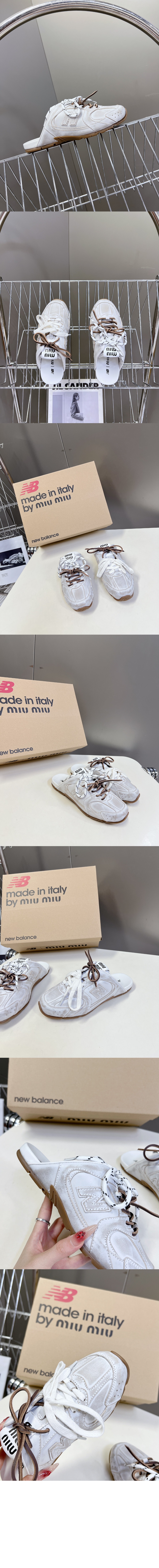 미우미우 가죽 뮐러 슈즈 5E333E