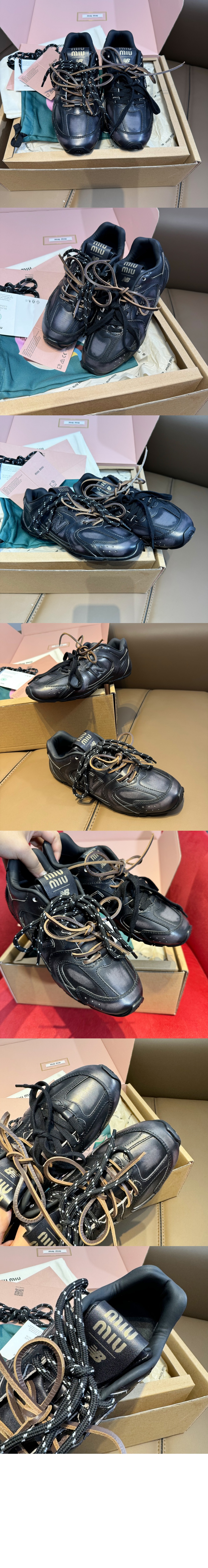 미우미우 가죽 스니커즈 5E165E