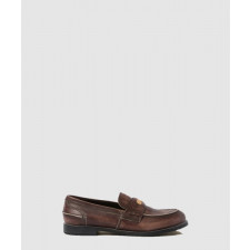 미우미우 빈티지 효과 가죽 페니 로퍼 5D773D