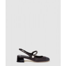 미우미우 페이턴트 슬링백 펌프스 5I045E