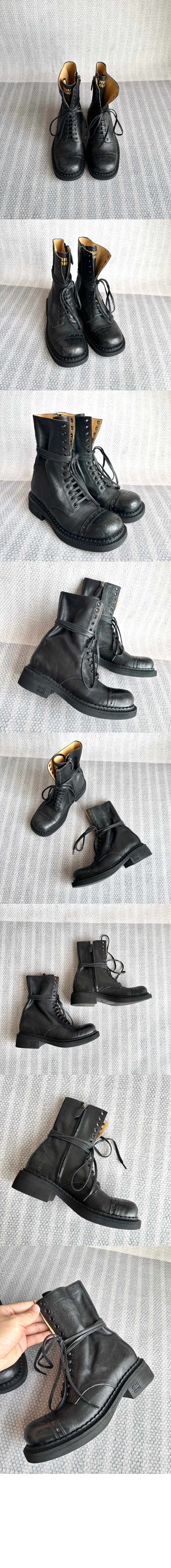 미우미우 가죽 레이스 부티 5U316E