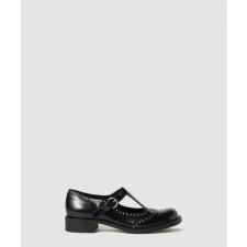 미우미우 가죽 스트랩 슈즈 5E303E