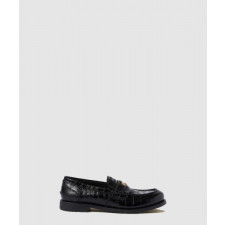 미우미우 크로커다일 프린트 가죽 로퍼 5D273E