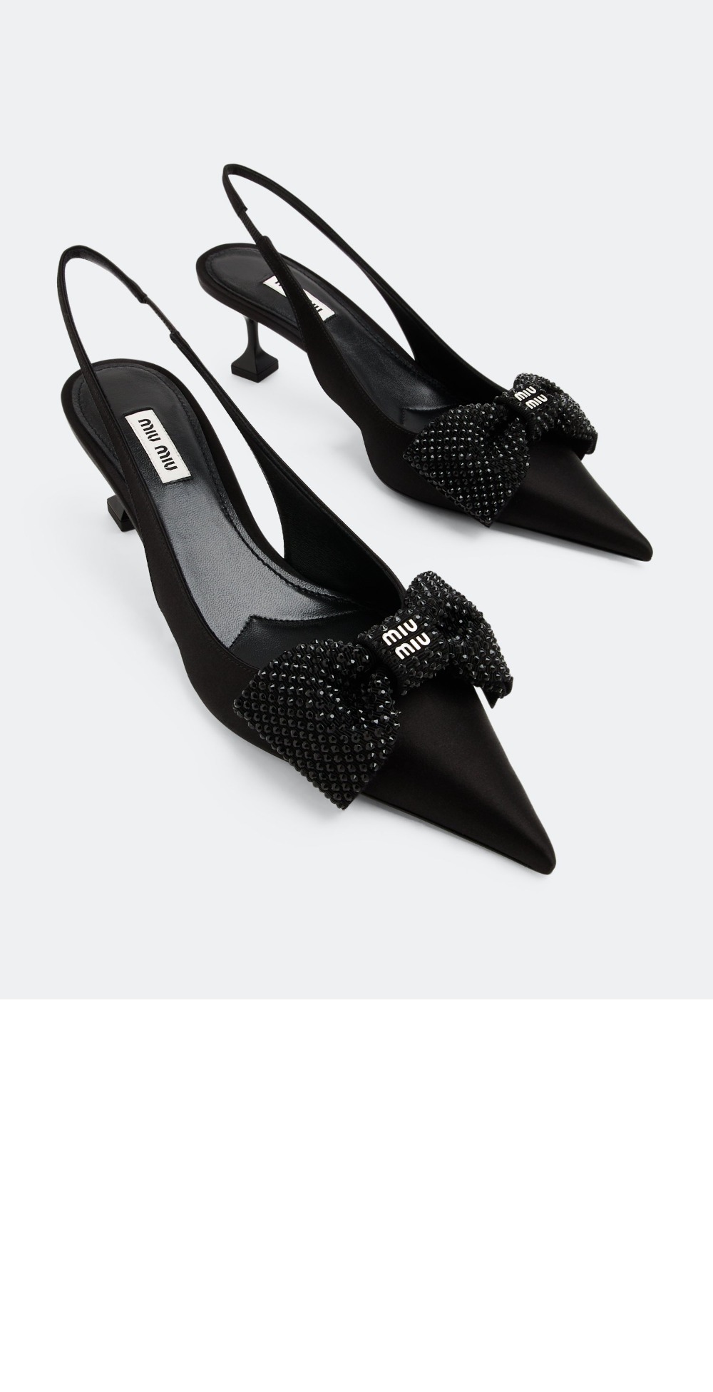 미우미우 새틴 슬링백 펌프스 5I811D