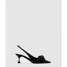 미우미우 새틴 슬링백 펌프스 5I811D