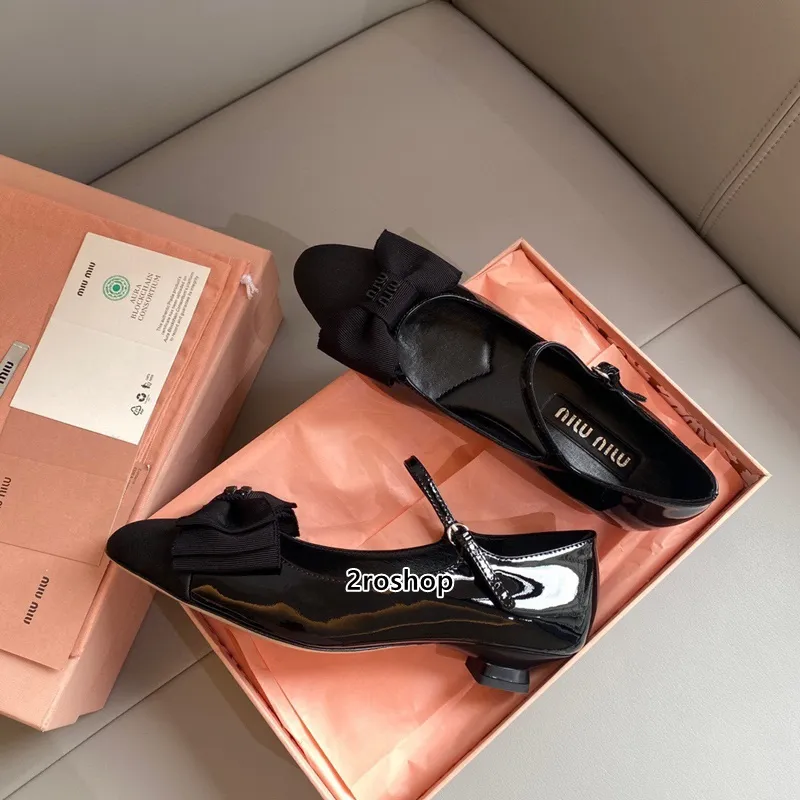 미우미우 리본 펌프스 하이힐 2.5CM