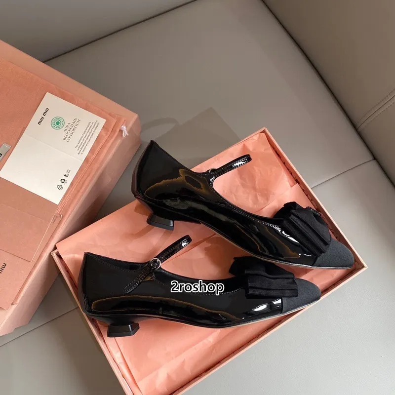 미우미우 리본 펌프스 하이힐 2.5CM