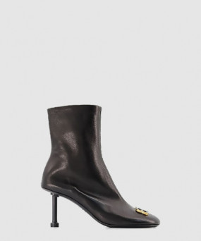 발렌시아가 그로피 BB 로고 앵클 부츠힐 722311