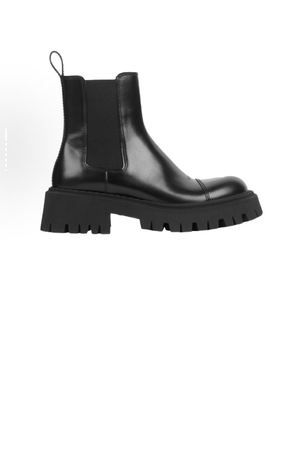 발렌시아가 스무스 레더 라운드토 트랙터 부츠 636599