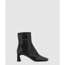 발렌시아가 듀티프리 레더 앵클 부츠힐 804517