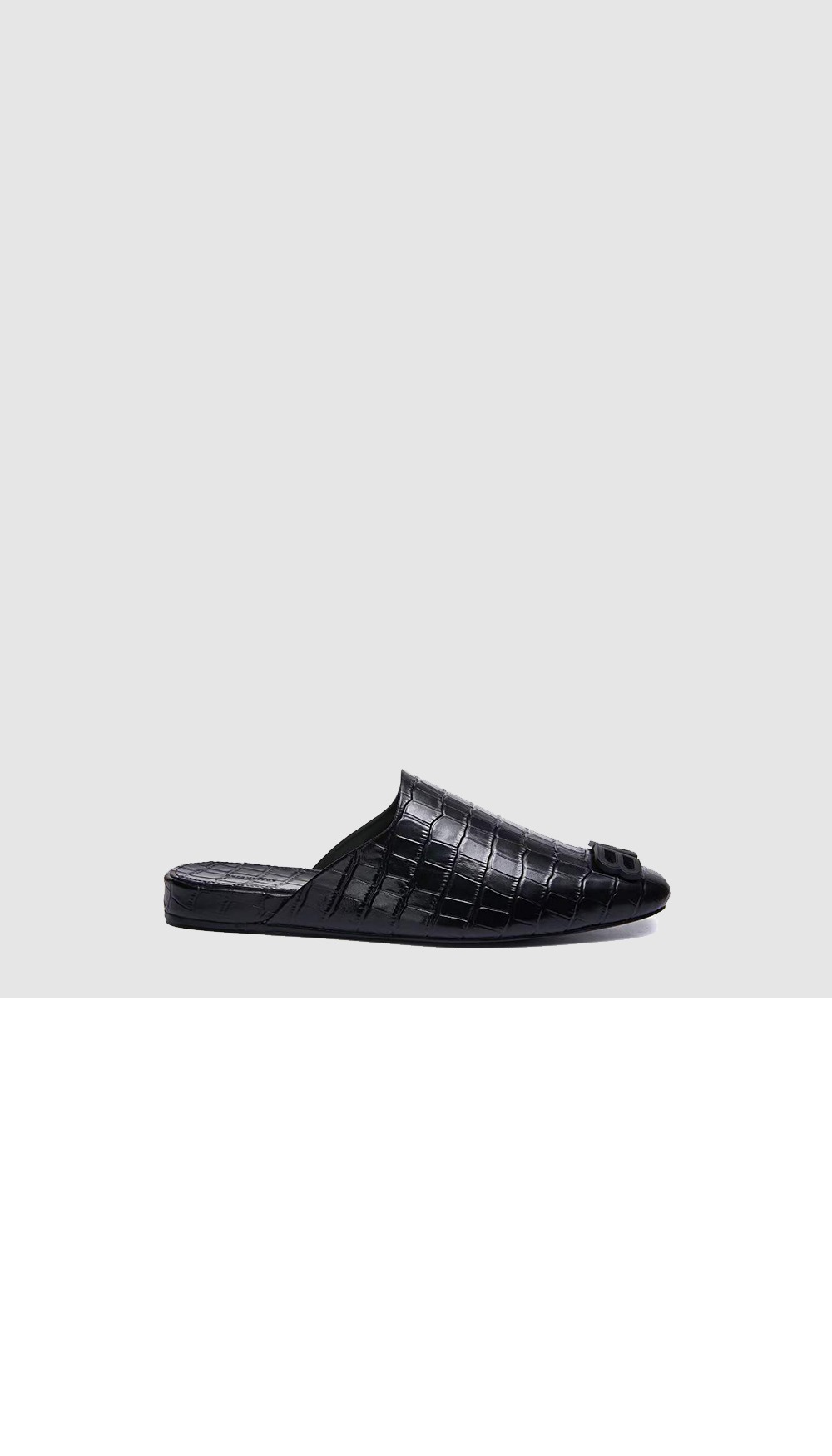 발렌시아가 크로커다일 패턴 BB오브제 뮬 샌들 654644