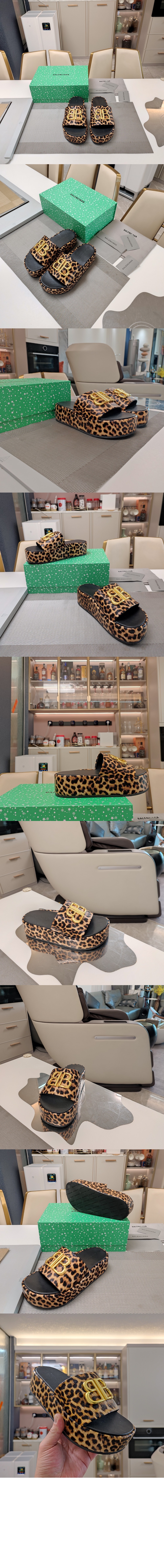 발렌시아가 레오파드 프린트 샌들 788494