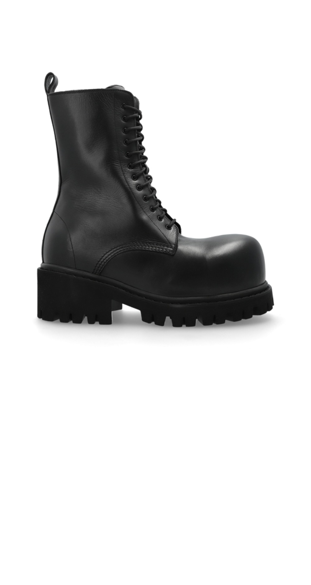 발렌시아가 스톰퍼 레더 레이스업 부츠 805881