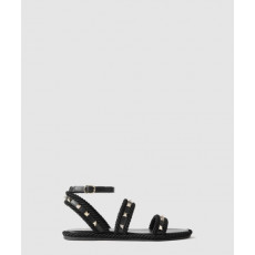 발렌티노 트리밍 스터드 가죽 샌들