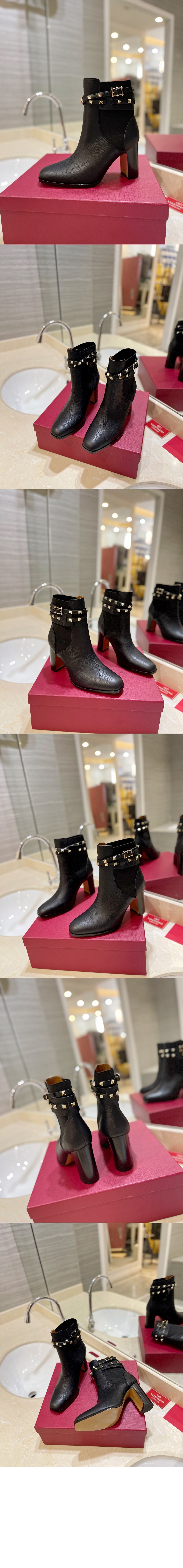 발렌티노 스탐파 알체 송아지 가죽 부츠