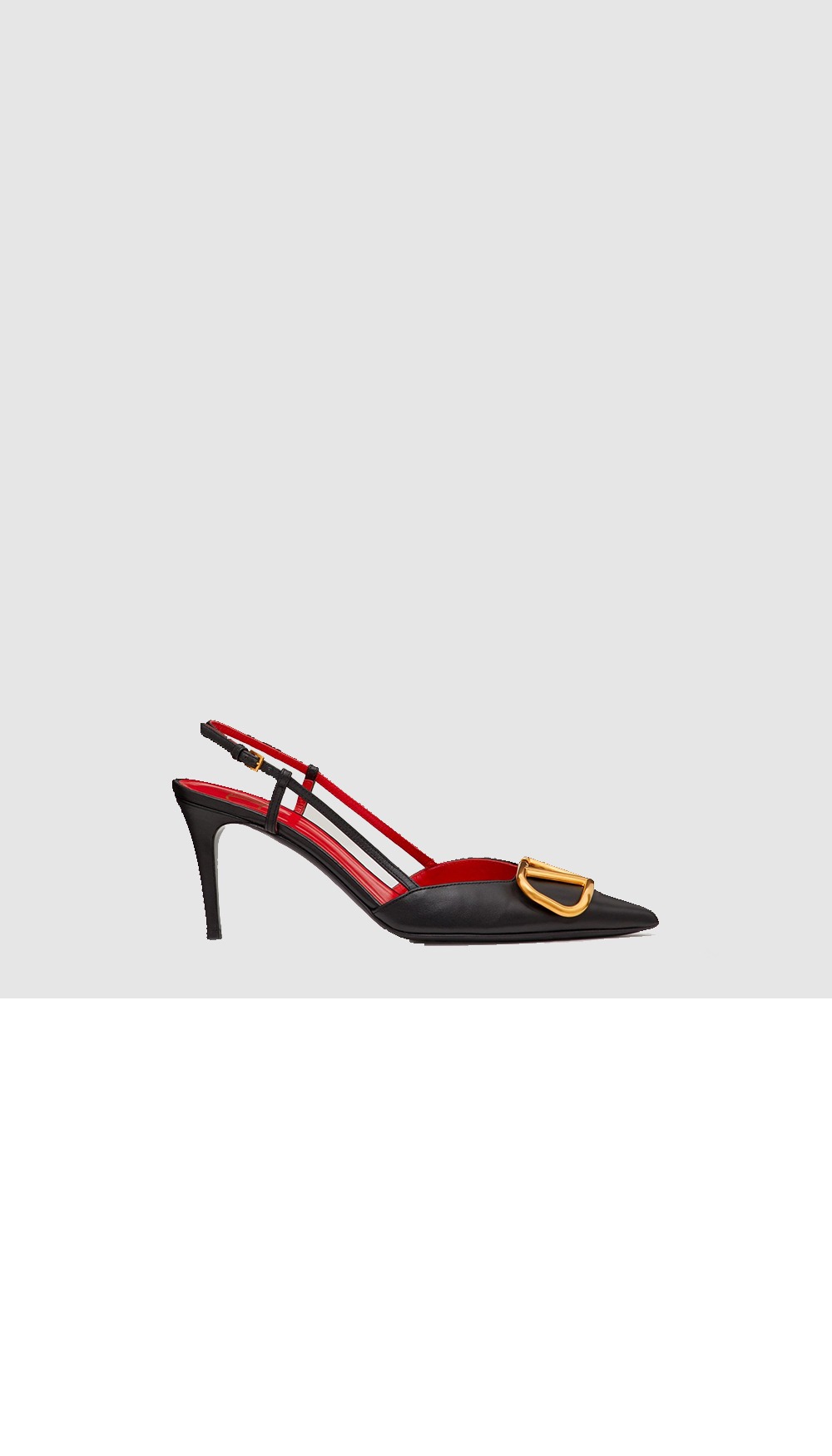 발렌티노 송아지 가죽 슬링백 펌프스