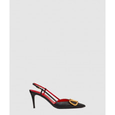 발렌티노 송아지 가죽 슬링백 펌프스
