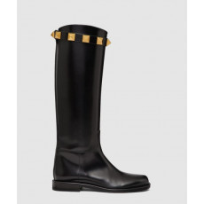 발렌티노 송아지 가죽 로만 스터드 부츠