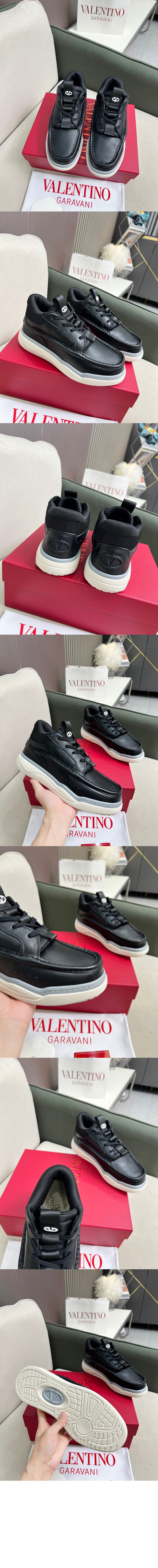 발렌티노 런부트 미들 스웨이드 스니커즈