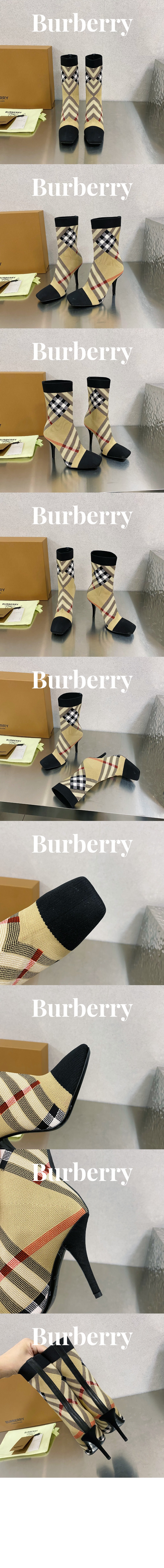버버리 니테드 체크 소크 부츠 80631601
