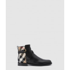 버버리 체크 레더 부츠 80568191
