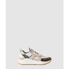 버버리 로고 엠보싱 레더 나일론 스니커즈 80657371