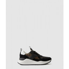 버버리 레더 스웨이드 체크 스니커즈 80668351