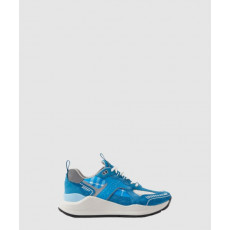 버버리 레더 스웨이드 체크 스니커즈 80668351