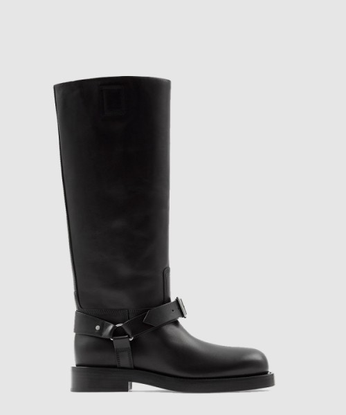 버버리 레더 새들 하이 부츠 80743661