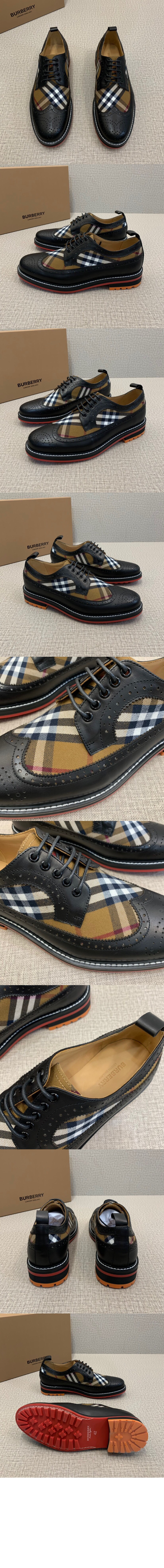 버버리 빈티지 체크 레이스업 슈즈 80527591