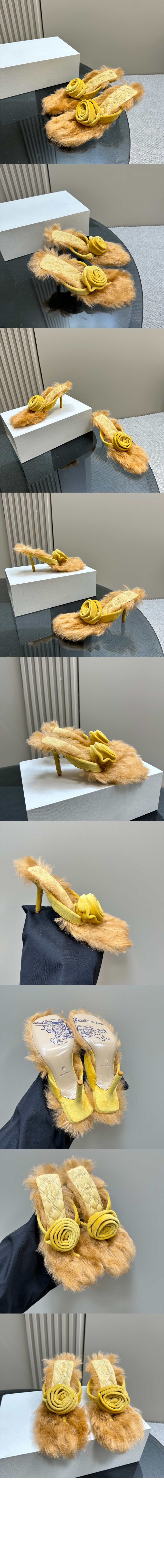 버버리 시어링 스텝 로즈 샌들 80756001