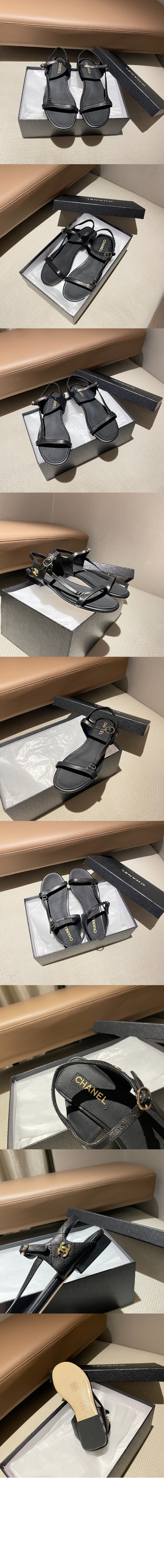 샤넬 CC로고 스트랩 샌들 G46422