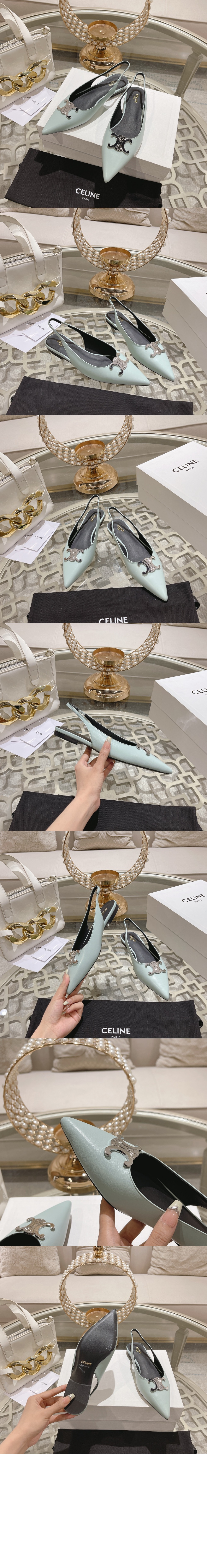 셀린느 트라이온 플랫 샌들 358013